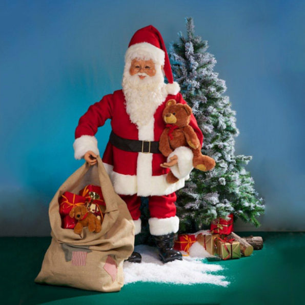 Santa Claus with sack.
